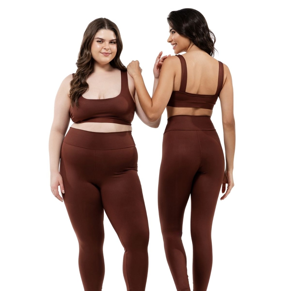 Imagem 1 do produto Calça Legging Dellas Fit Leg Zero Transparência Cintura Alta Academia - Feminina