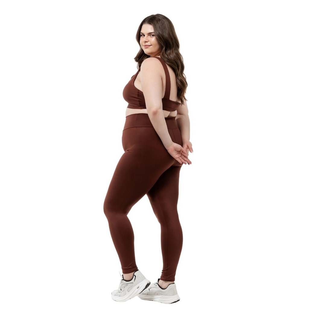 Imagem 3 do produto Calça Legging Dellas Fit Leg Zero Transparência Cintura Alta Academia - Feminina