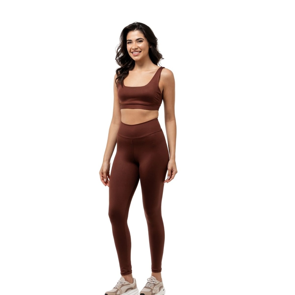 Imagem 5 do produto Calça Legging Dellas Fit Leg Zero Transparência Cintura Alta Academia - Feminina