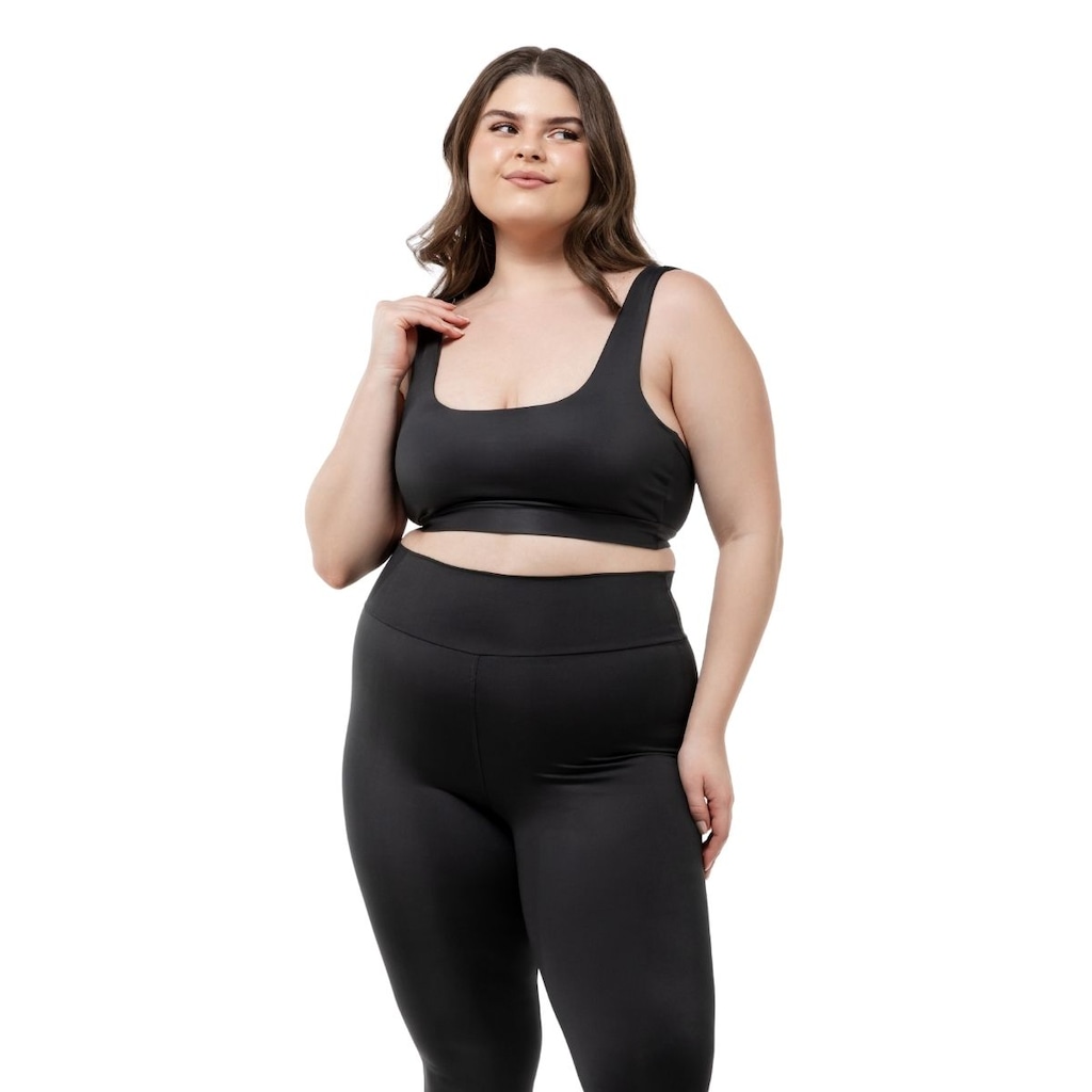 Imagem 4 do produto Conjunto Fitness Top com Bojo + Calça Legging de Compressão Dellas Fit - Feminino