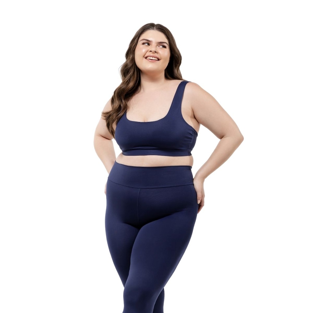 Imagem 3 do produto Conjunto Fitness Top com Bojo + Calça Legging de Compressão Dellas Fit - Feminino