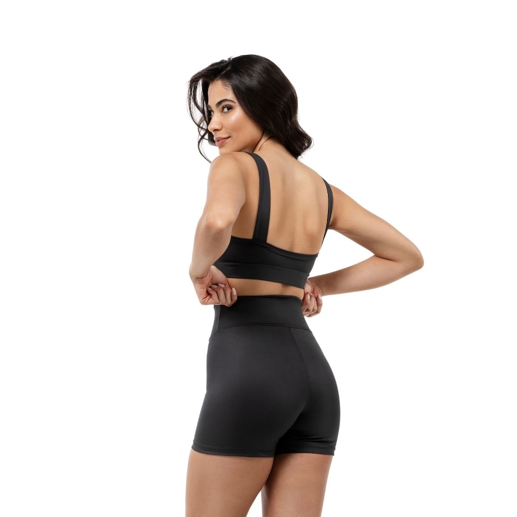 Imagem 2 do produto Conjunto Fitness Top com Bojo + Short Legging de Compressão Dellas Fit - Feminino