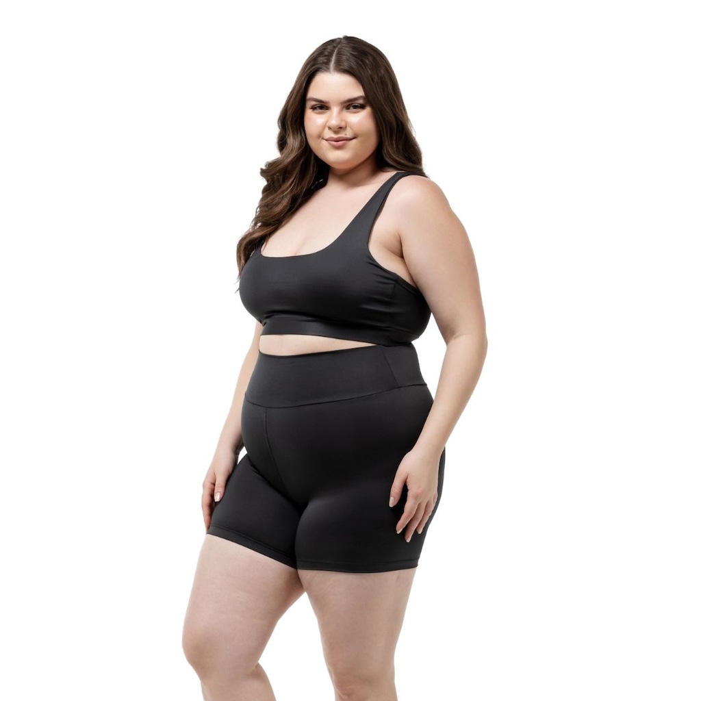 Imagem 4 do produto Conjunto Fitness Top com Bojo + Short Legging de Compressão Dellas Fit - Feminino