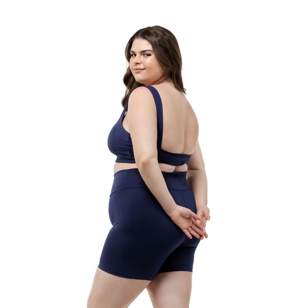 Imagem 2 do produto Conjunto Fitness Top com Bojo + Short Legging de Compressão Dellas Fit - Feminino