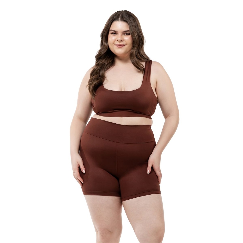 Imagem 1 do produto Conjunto Fitness Top com Bojo + Short Legging de Compressão Dellas Fit - Feminino