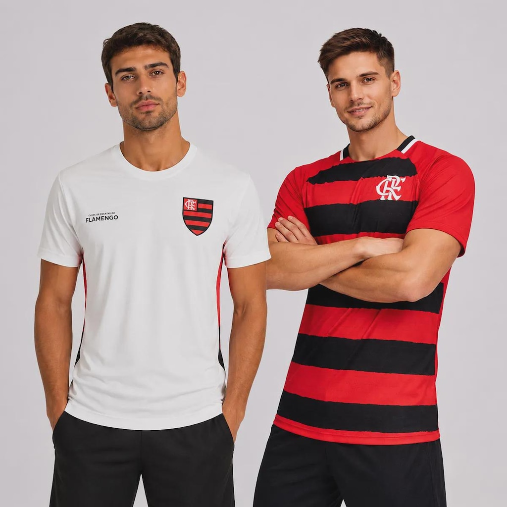 Imagem 1 do produto Kit Camisa do Flamengo Eco e Manto Masculino - 2 Unidades