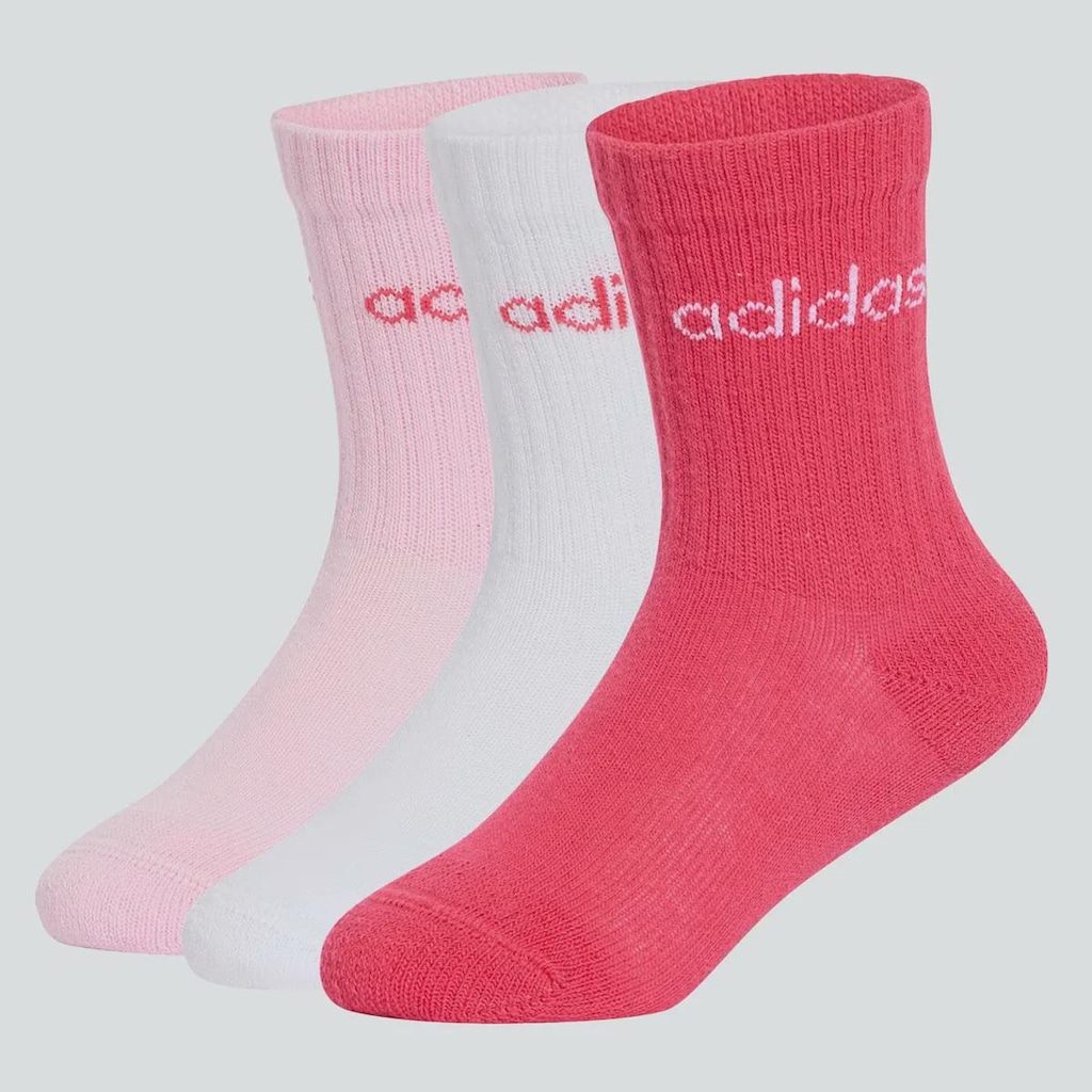 Imagem 1 do produto Kit Meia adidas Crw - 3 Pares - Infantil