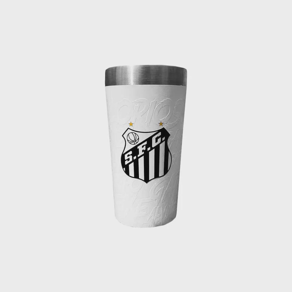 Imagem 2 do produto Copo Térmico do Santos Brasfoot New Stone + Lata - 473 Ml