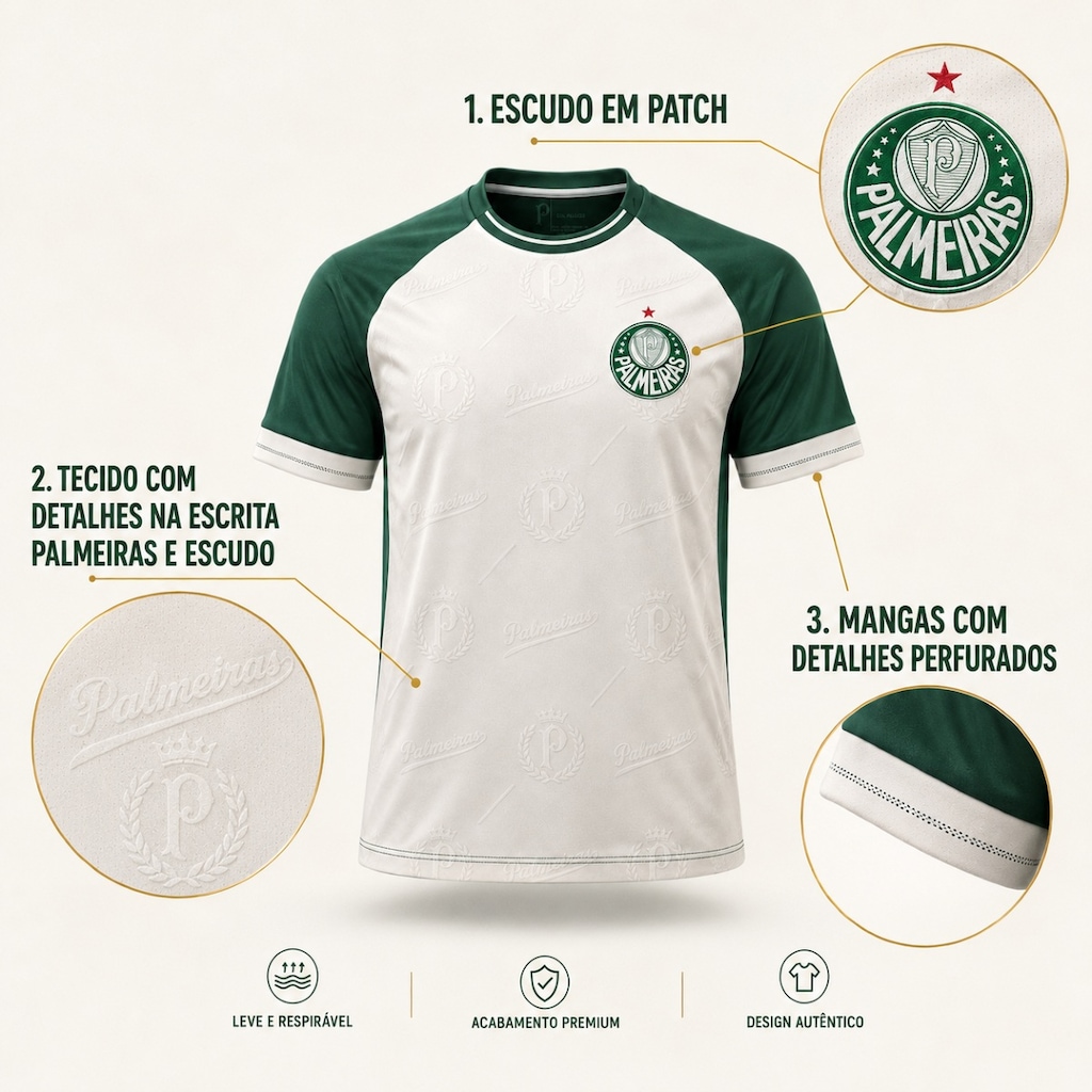 Imagem 4 do produto Camisa do Palmeiras Legado II Betel - Masculino