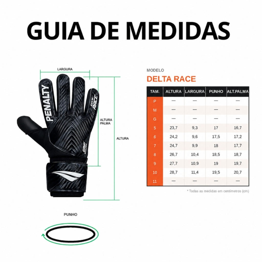 Imagem 3 do produto Luva de Goleiro Penalty Delta Race XXIV - Adulto