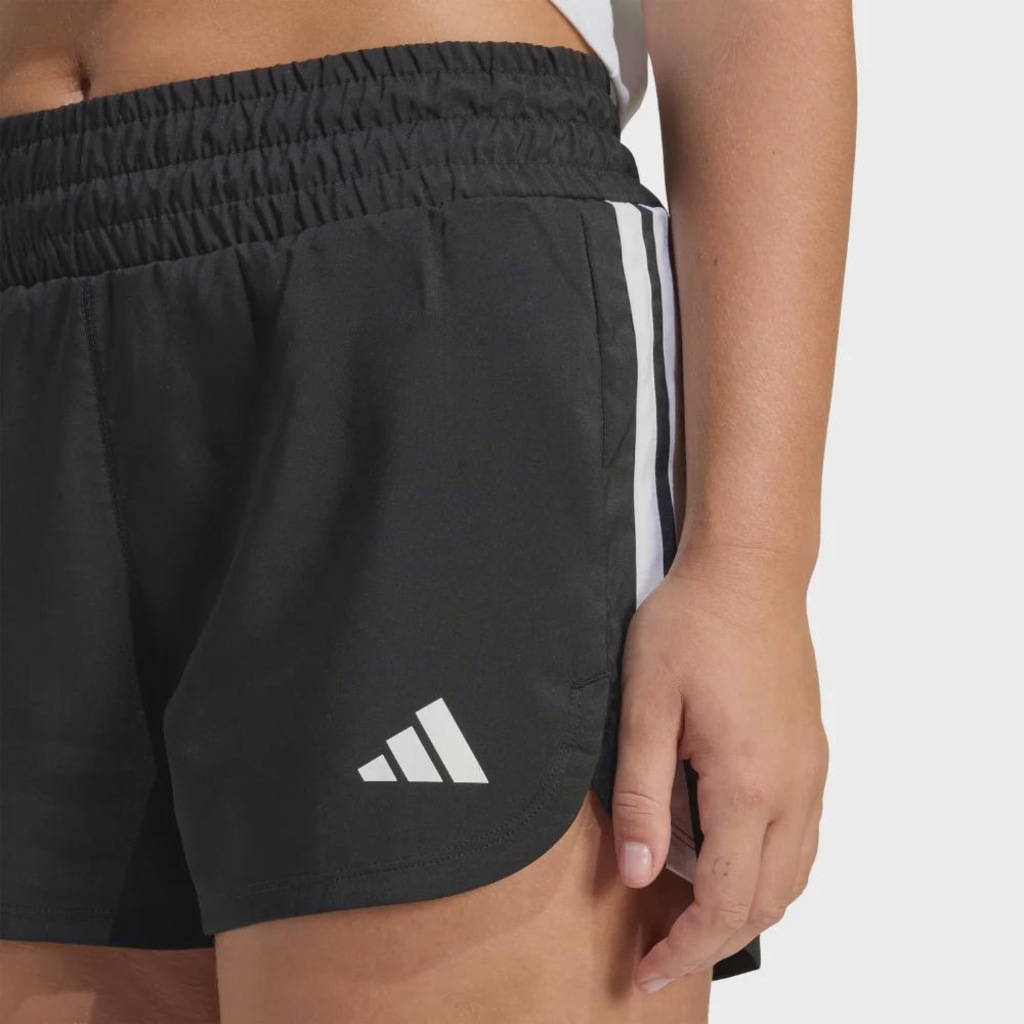 Imagem 3 do produto Shorts adidas de Malha de Cintura Alta Pacer Workout - Feminino