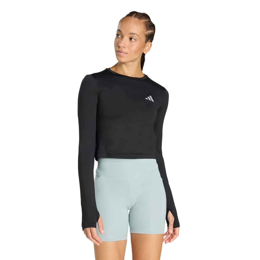Imagem 1 do produto Camiseta adidas Manga Longa Cropped Essentials Feminina