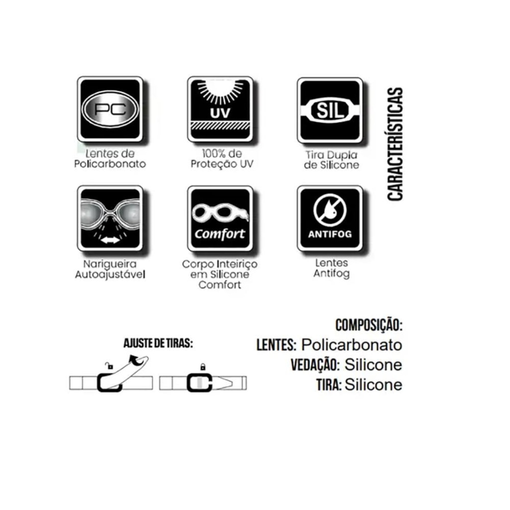 Imagem 5 do produto Óculos de Natação Hammerhead Phantom Adulto