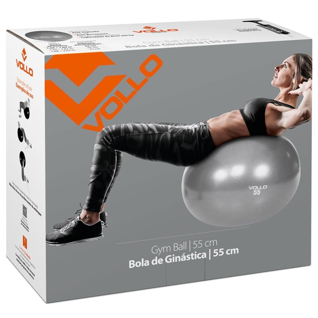 Imagem 2 do produto Bola de Pilates Vollo 55 cm Gym Ball
