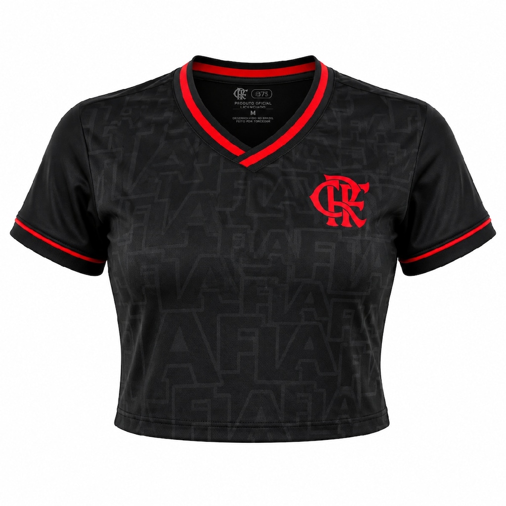 Imagem 1 do produto Cropped do Flamengo Victory Black Betel - Feminino