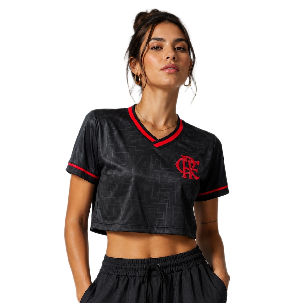 Imagem 2 do produto Cropped do Flamengo Victory Black Betel - Feminino