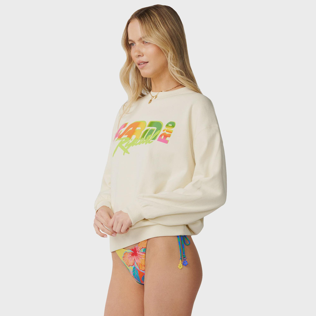 Imagem 2 do produto Blusão de Moletom Rip Curl x Farm Rio Tropical Groove Oversize Crew - Feminino