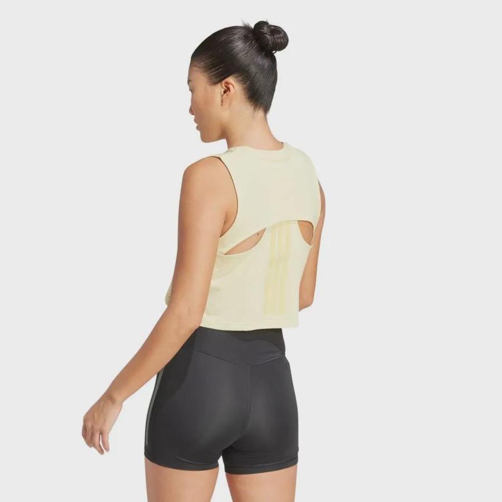 Imagem 2 do produto Camiseta Regata adidas Cropped Power 3 Listras Boxy Feminina