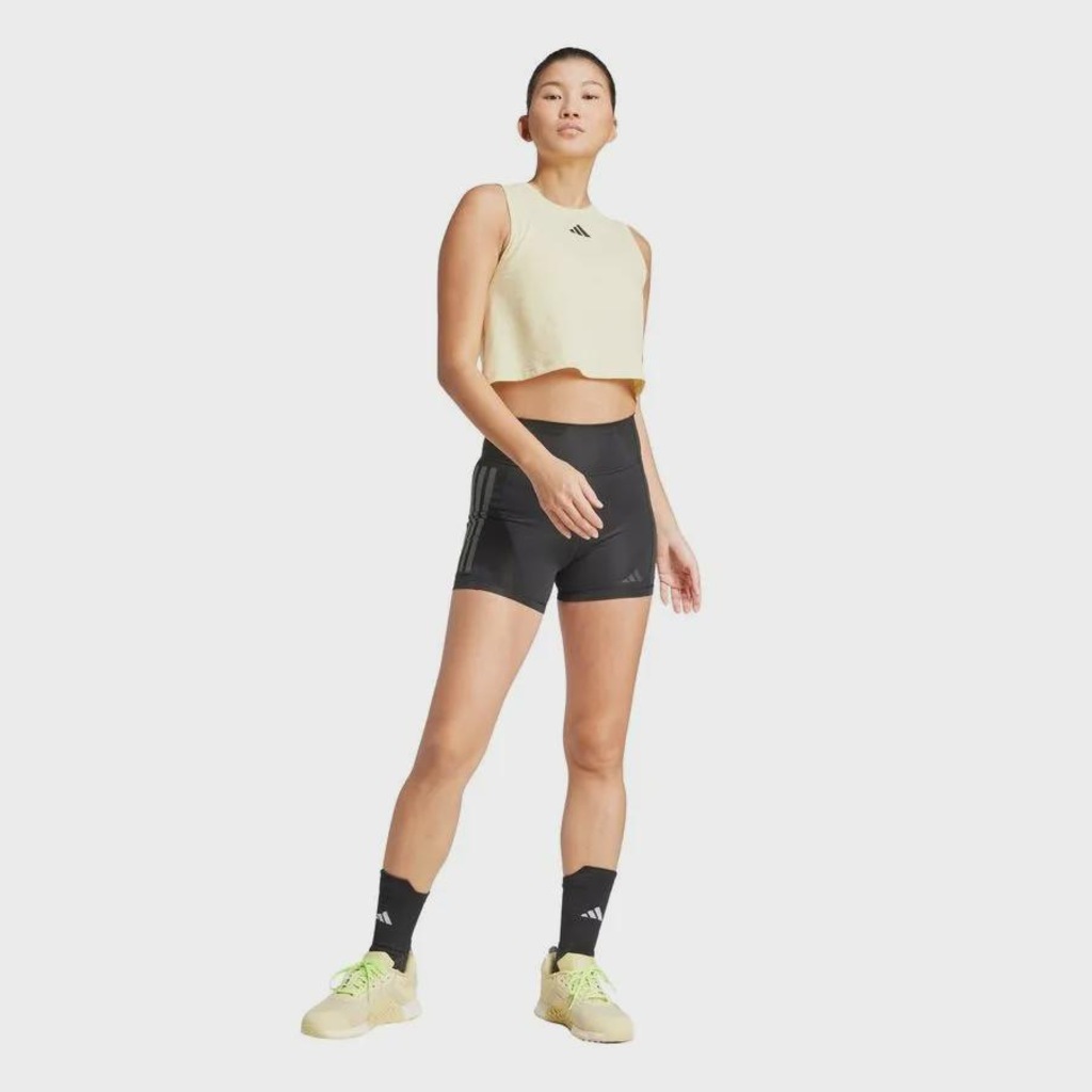 Imagem 4 do produto Camiseta Regata adidas Cropped Power 3 Listras Boxy Feminina