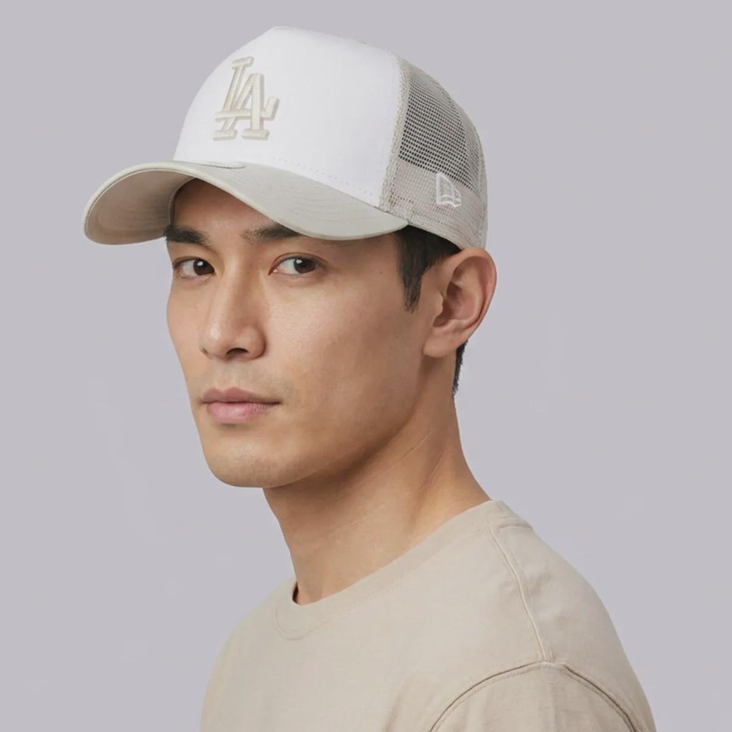 Imagem 4 do produto Boné New Era Los Angeles Dodgers 940AF League Essential Trucker MLB Aba Curva