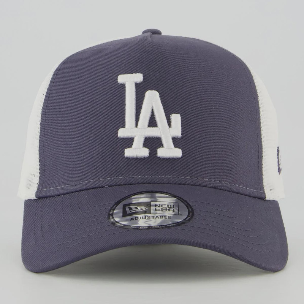 Imagem 2 do produto Boné Unissex New Era Los Angeles Dodgers 940AF League Essential Trucker MLB Aba Curva