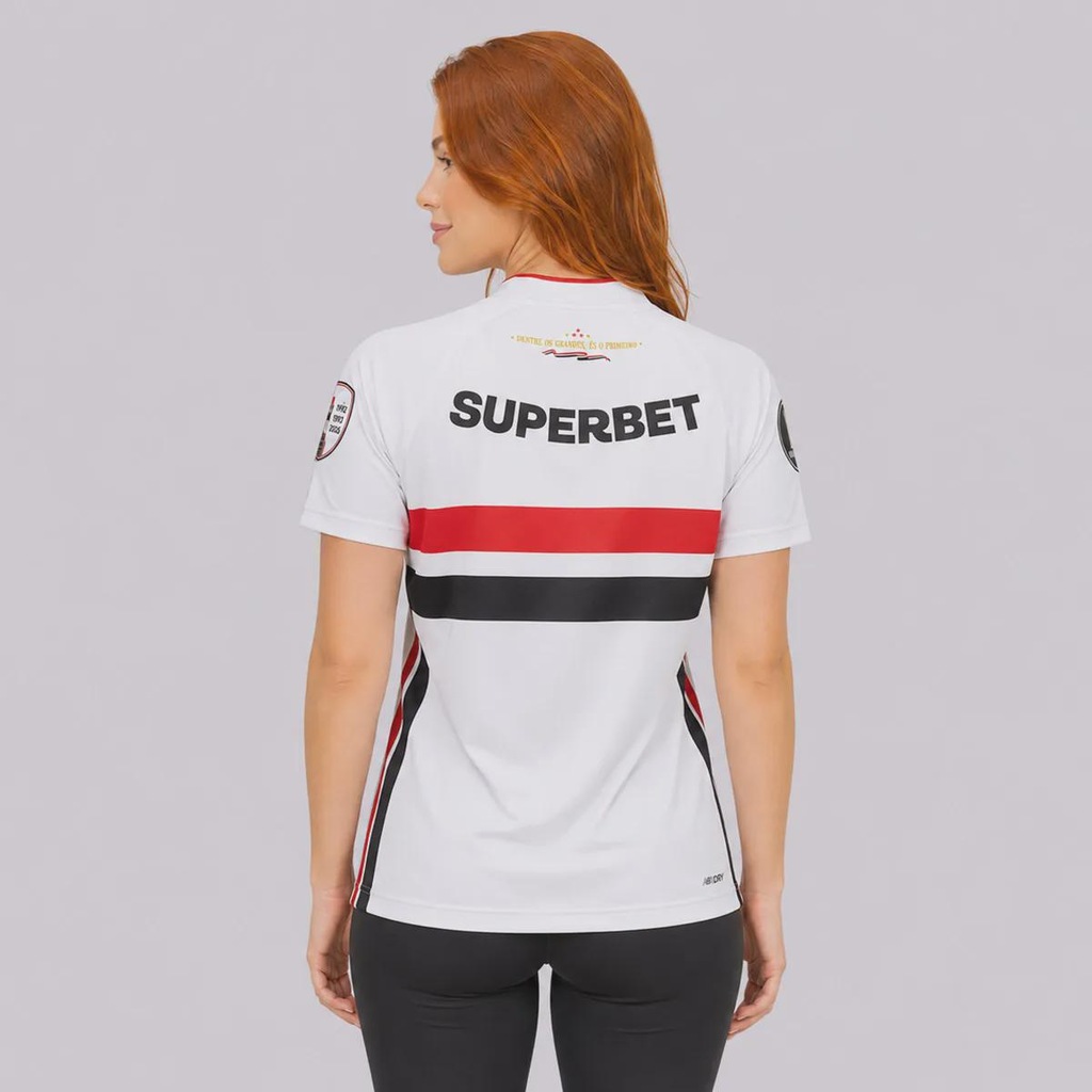 Imagem 4 do produto Camisa do São Paulo I 26/27 Patch Libertadores New Balance Feminina