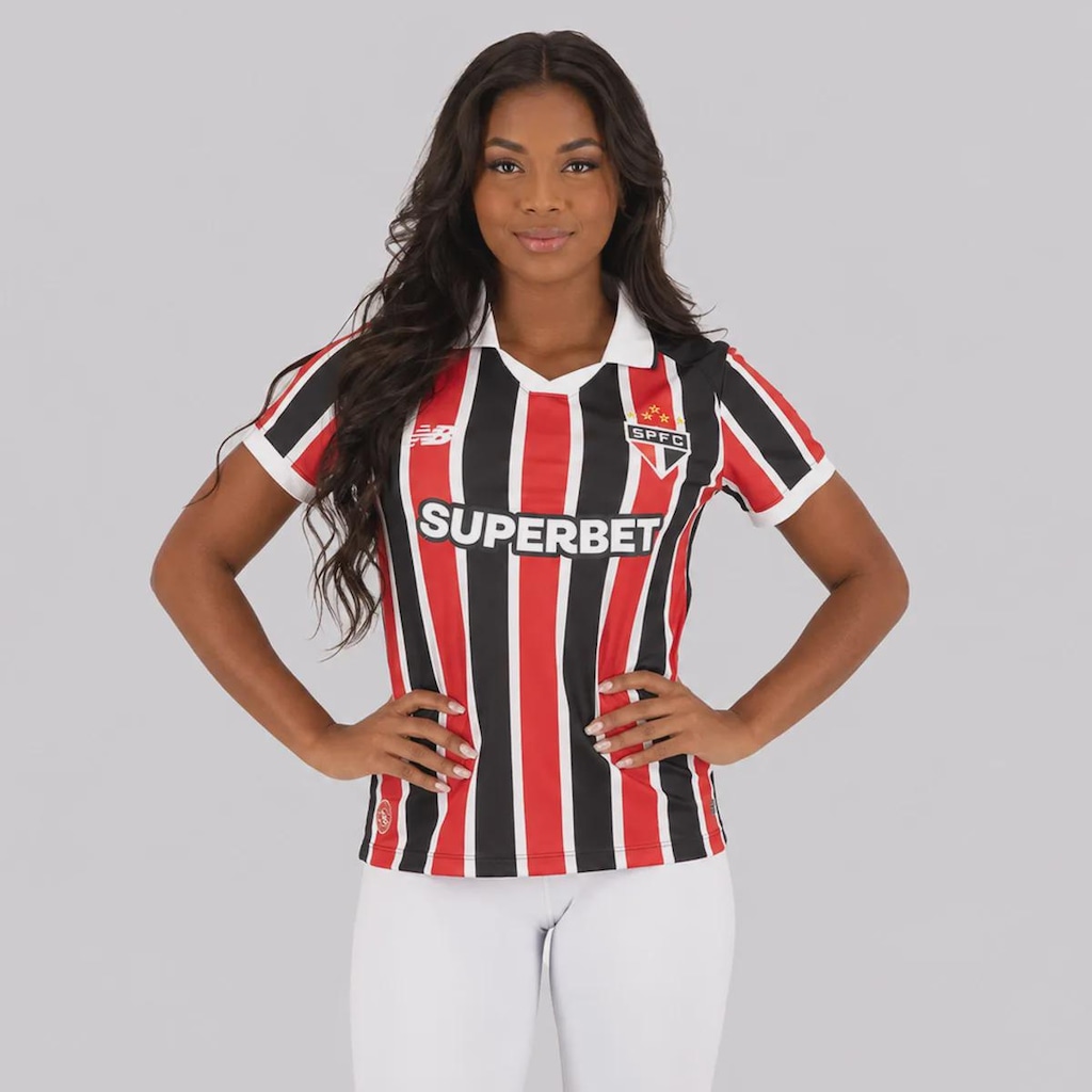 Imagem 1 do produto Camisa do São Paulo II 26/27 Patch Libertadores New Balance Feminina