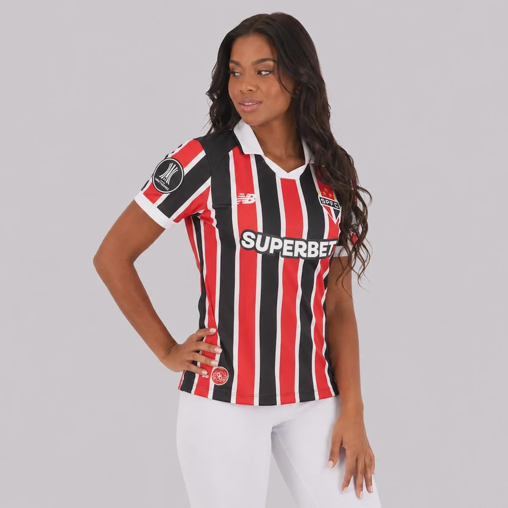 Imagem 2 do produto Camisa do São Paulo II 26/27 Patch Libertadores New Balance Feminina