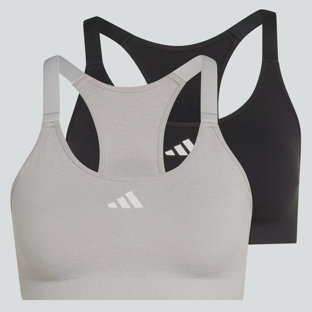 Imagem 5 do produto Kit 2 Tops adidas Optime Essentials Suporte Leve Feminino