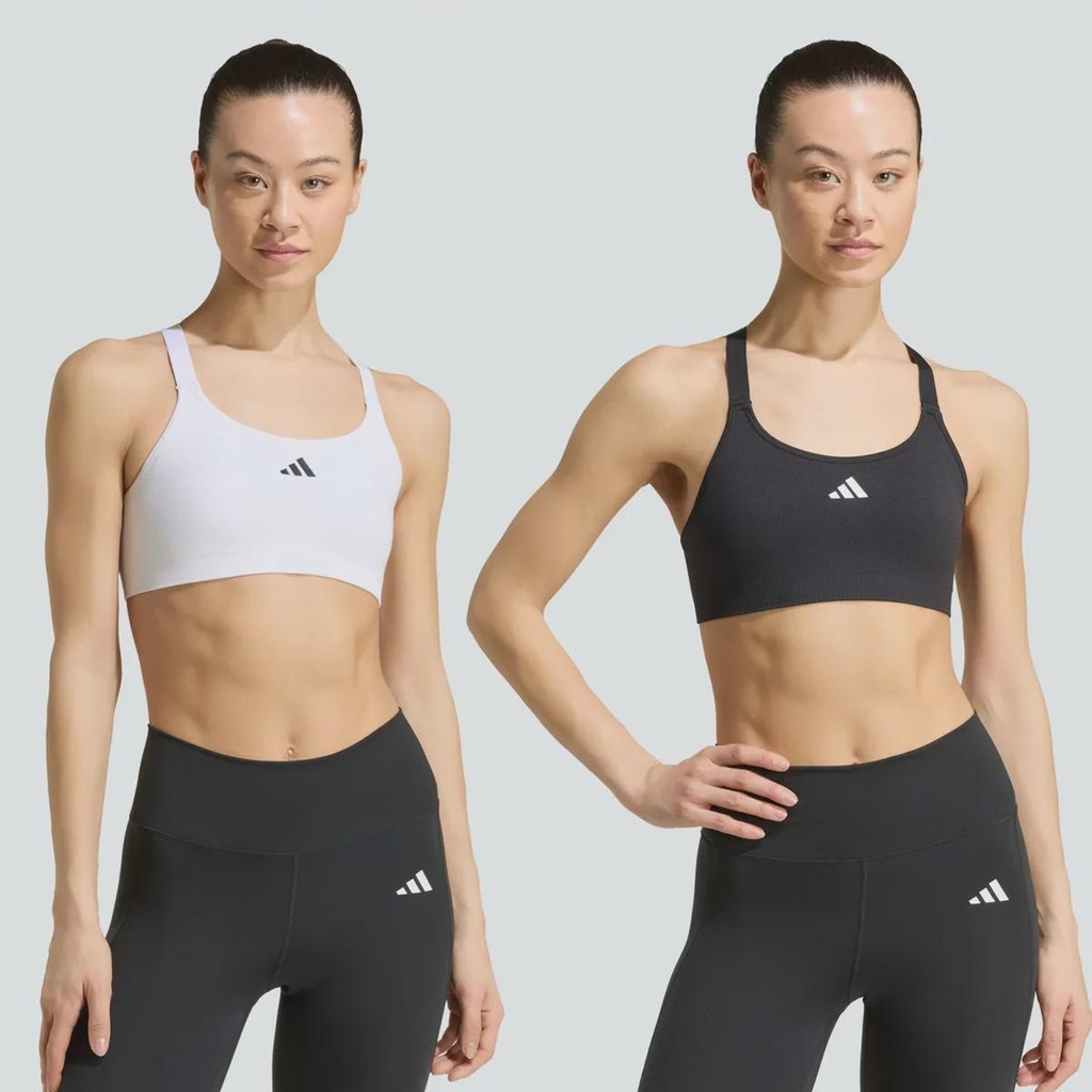Imagem 1 do produto Kit 2 Tops adidas Optime Essentials Suporte Leve Feminino
