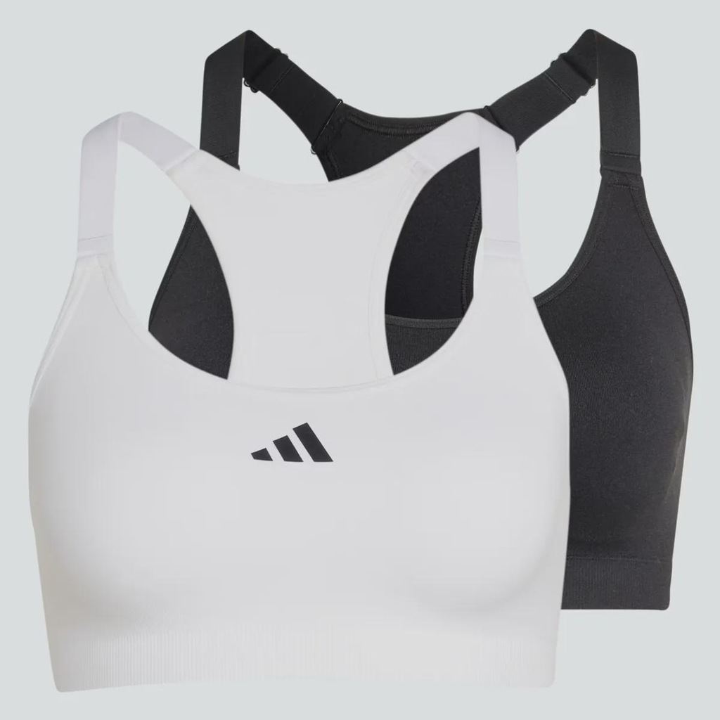 Imagem 5 do produto Kit 2 Tops adidas Optime Essentials Suporte Leve Feminino