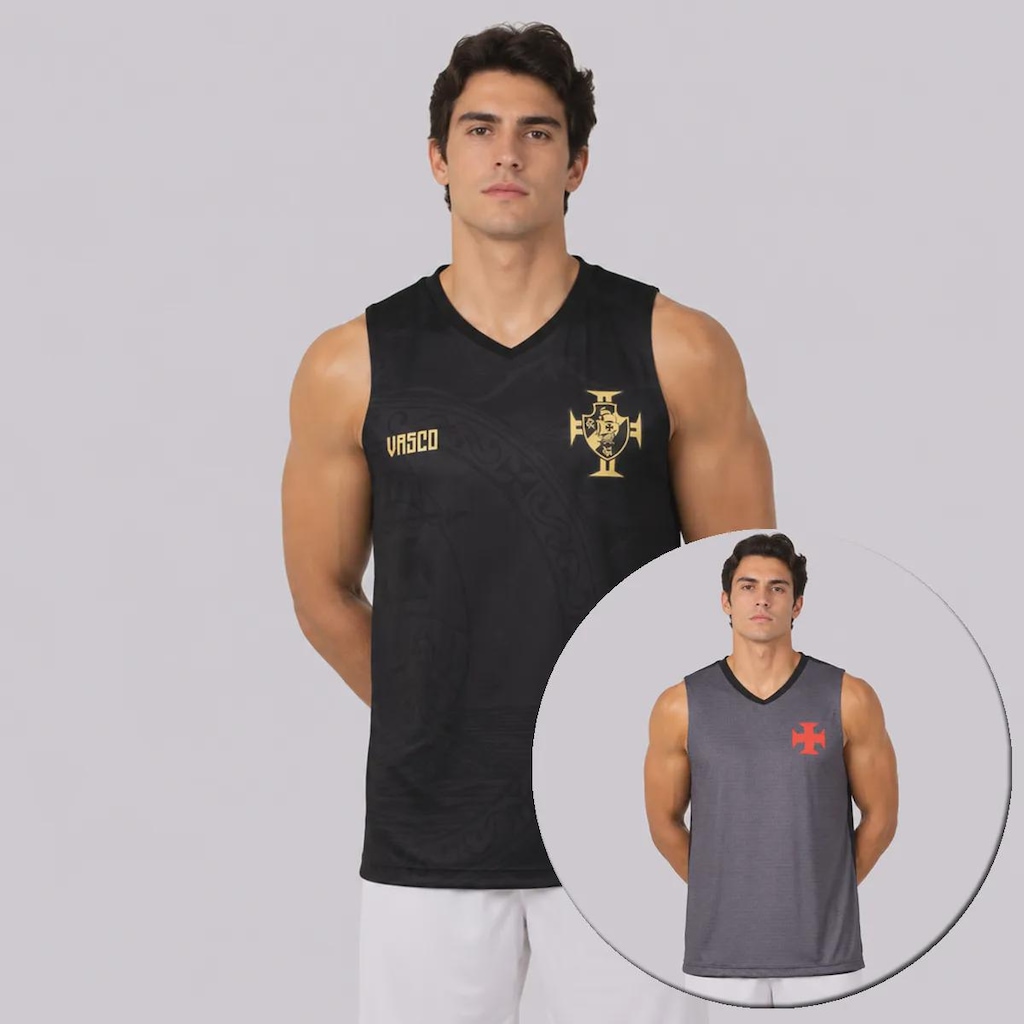 Imagem 2 do produto Camiseta Regata do Vasco Flecha Dupla Face Masculina