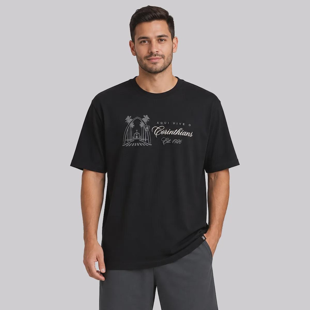 Imagem 1 do produto Camiseta do Corinthians Nossa História SCCP Oversized Masculina