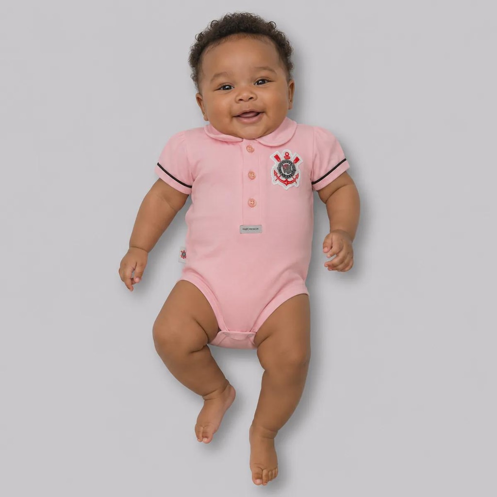 Imagem 1 do produto Body Polo do Corinthians Logo - Infantil