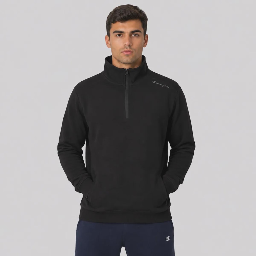 Imagem 1 do produto Blusão de Moletom Champion Quarter Zip Mini Script Logo Masculino