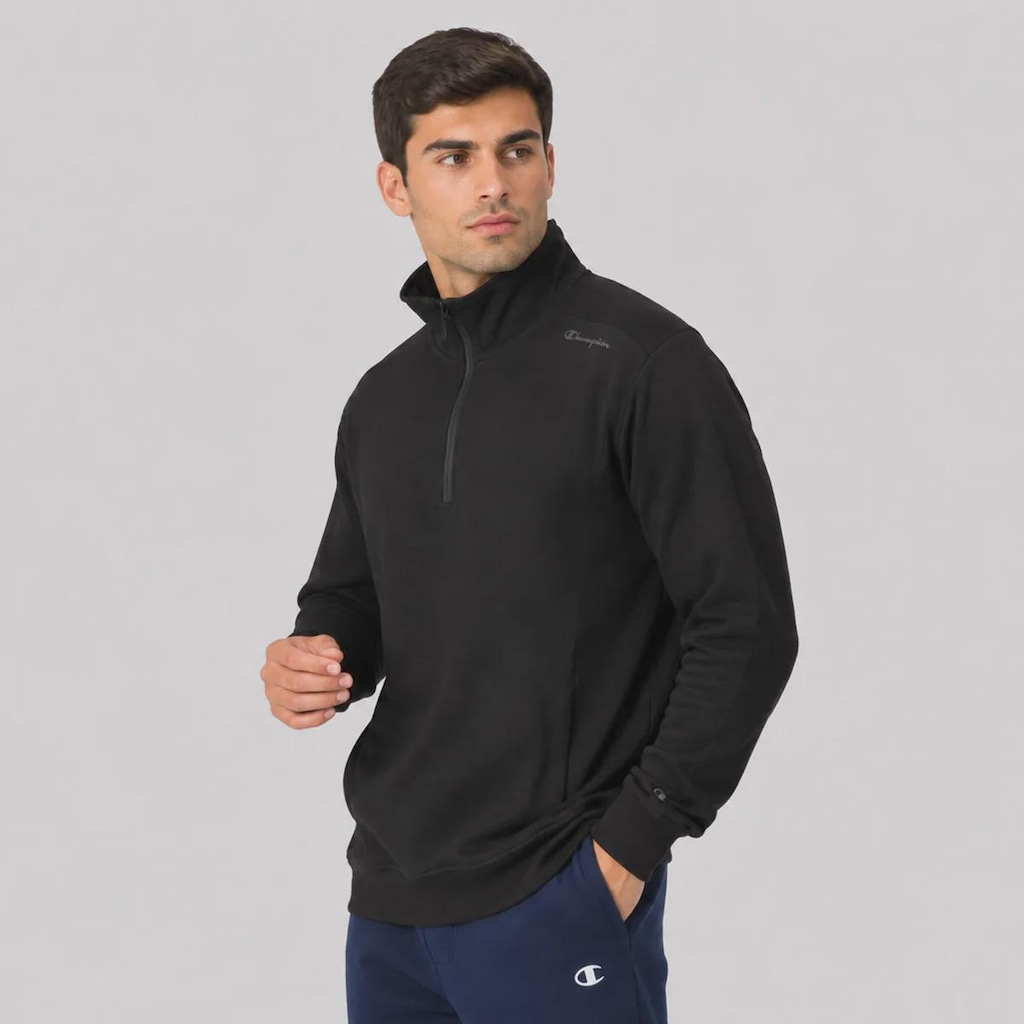 Imagem 3 do produto Blusão de Moletom Champion Quarter Zip Mini Script Logo Masculino
