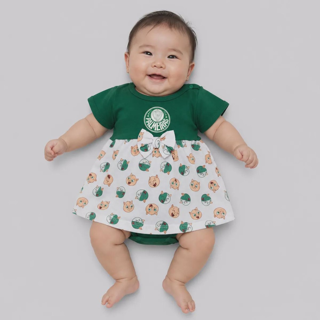 Imagem 1 do produto Body do Palmeiras Vestido Porquinho Infantil
