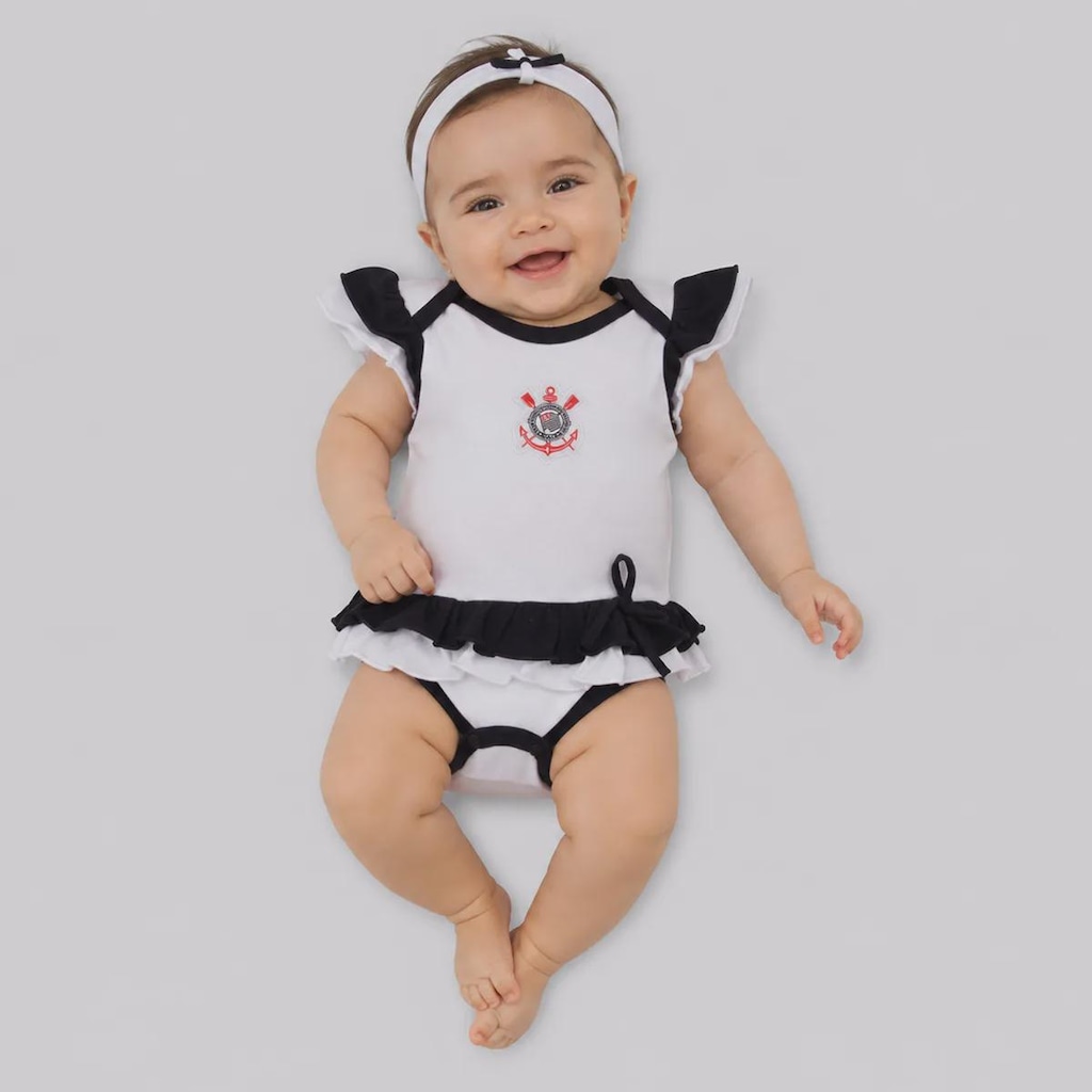 Imagem 1 do produto Body do Corinthians com Tiara Infantil