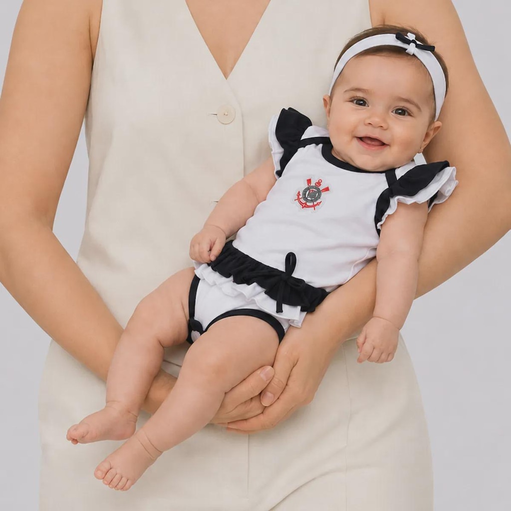 Imagem 3 do produto Body do Corinthians com Tiara Infantil