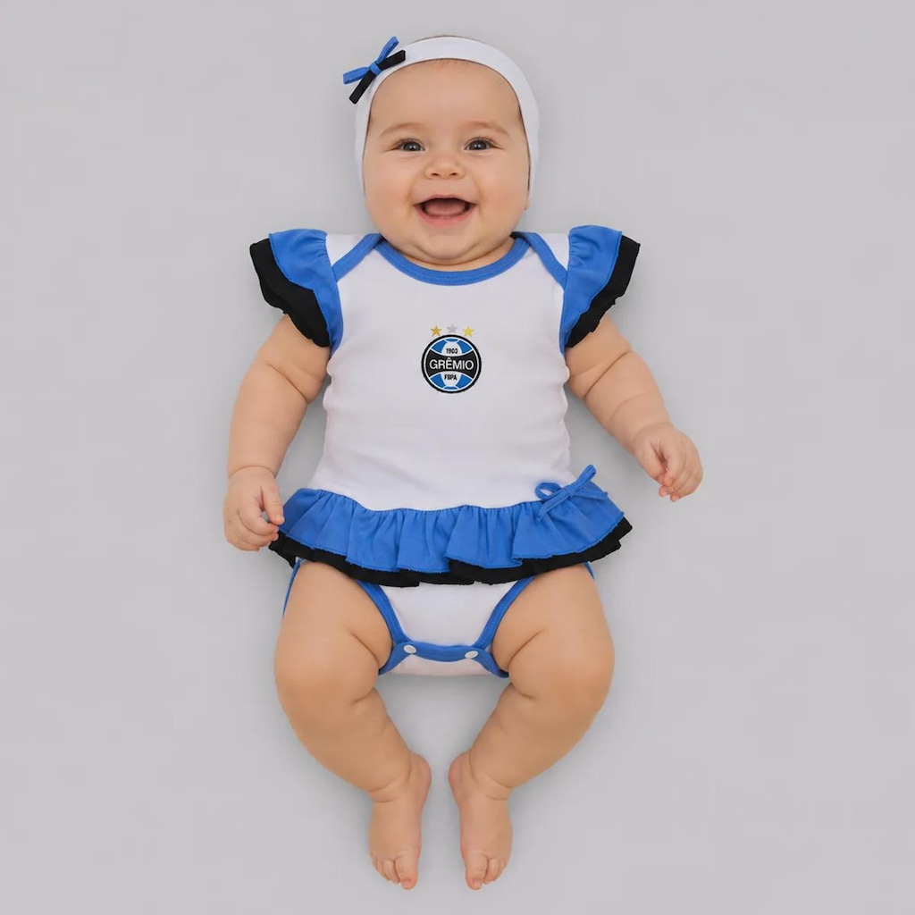 Imagem 1 do produto Body do Grêmio Vestido Com Tiara Infantil
