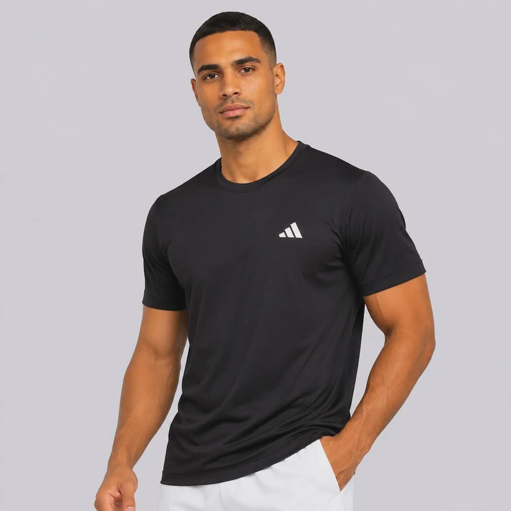 Imagem 2 do produto Camiseta adidas Treino 3 Listras Poliamida Masculina