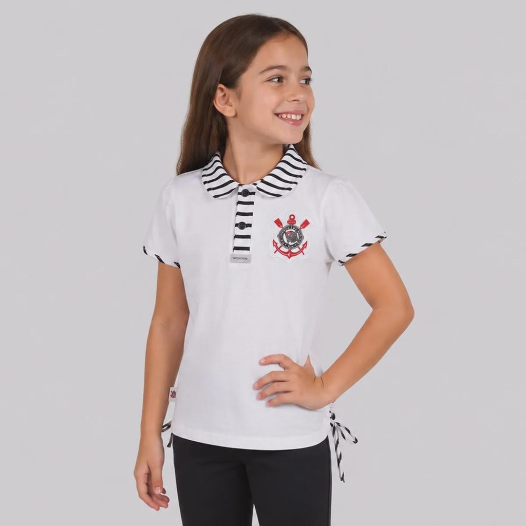 Imagem 3 do produto Camisa Polo do Corinthians Meia Malha Infantil