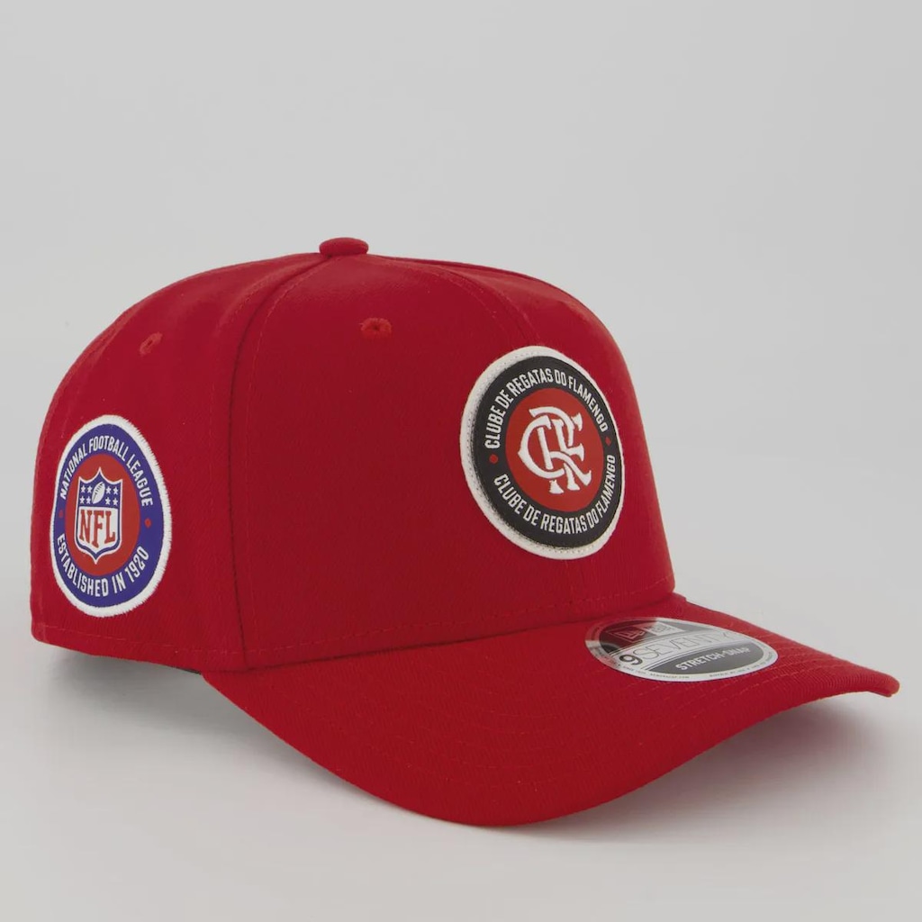 Imagem 3 do produto Boné Unissex New Era Flamengo 970 NFL Brasil Game 2026 Badge Aba Curva