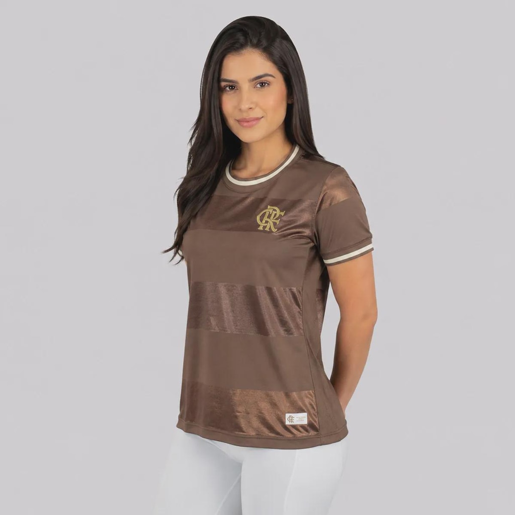 Imagem 2 do produto Camisa Baby Look do Flamengo Jacquard Feminina