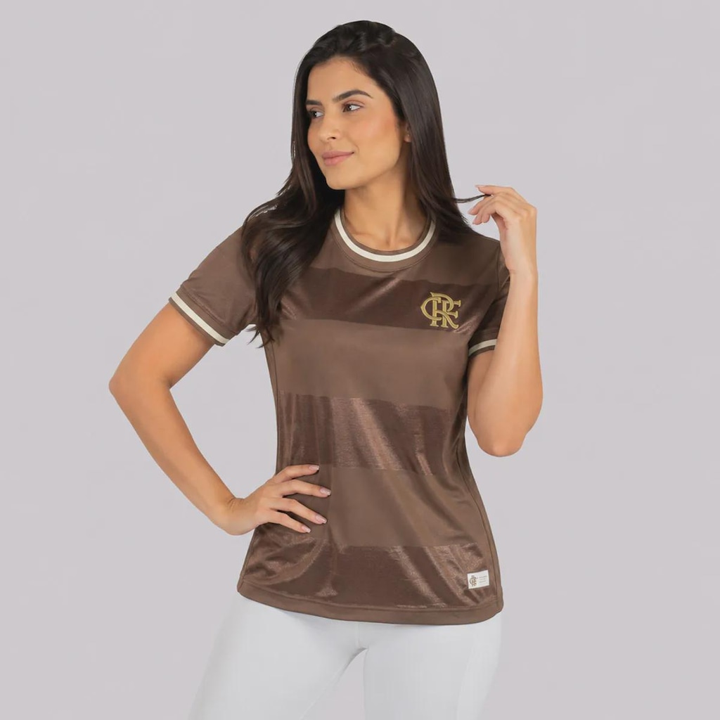 Imagem 3 do produto Camisa Baby Look do Flamengo Jacquard Feminina