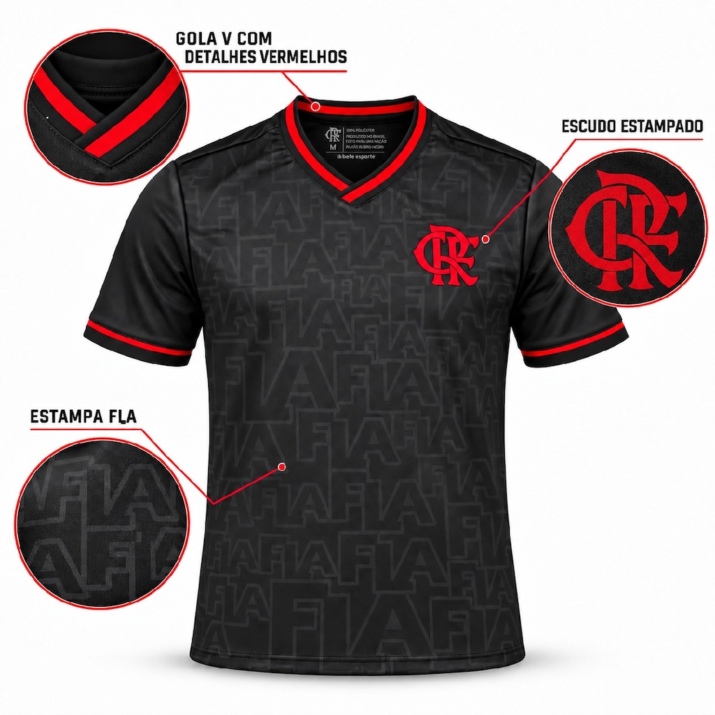 Imagem 4 do produto Camisa do Flamengo Victory Betel - Masculina