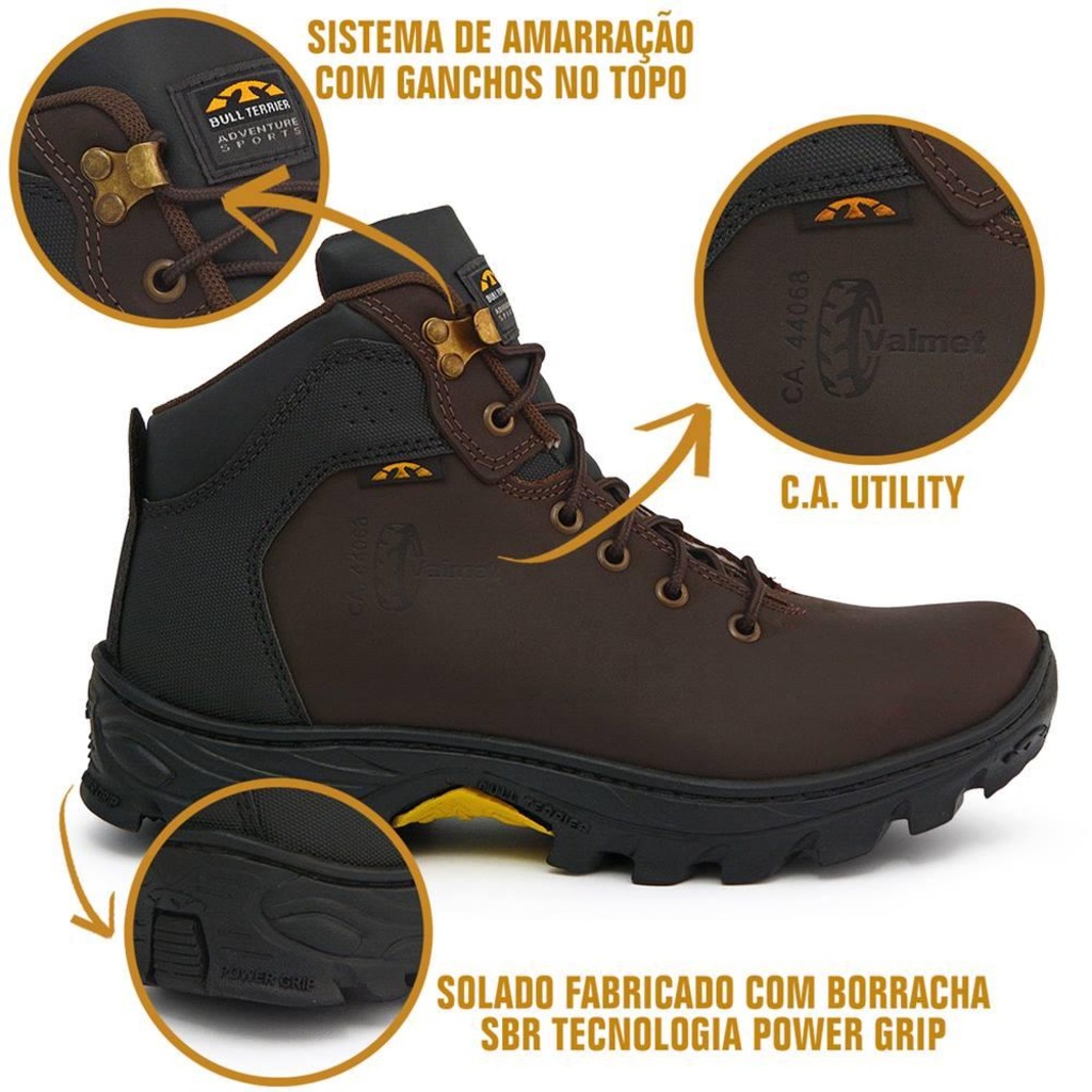 Imagem 5 do produto Bota Masculina Bull Terrier Adventure Couro Trilha