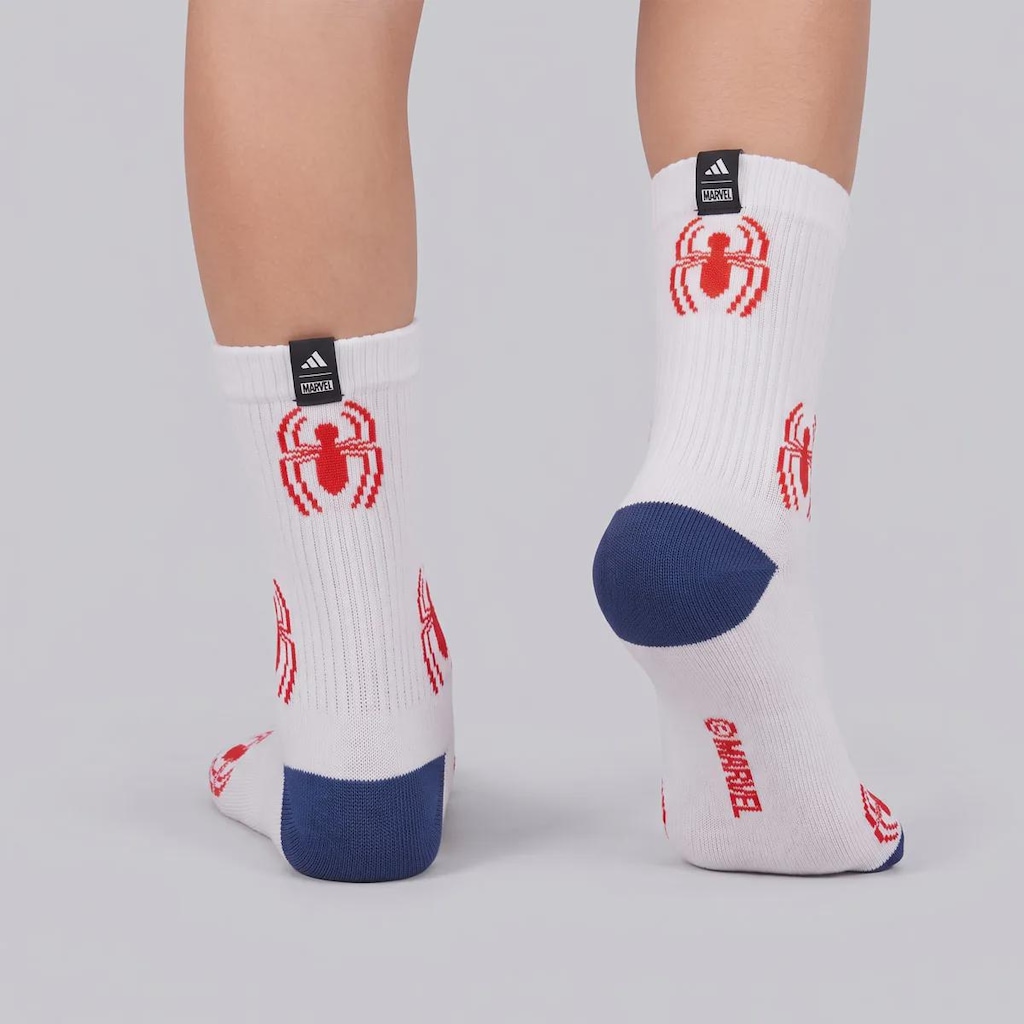 Imagem 4 do produto Kit 3 Pares de Meia Cano Médio adidas Homem Aranha Infantil
