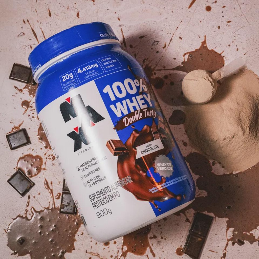 Imagem 2 do produto Whey 100% Double Tasty Max Titanium - 900g