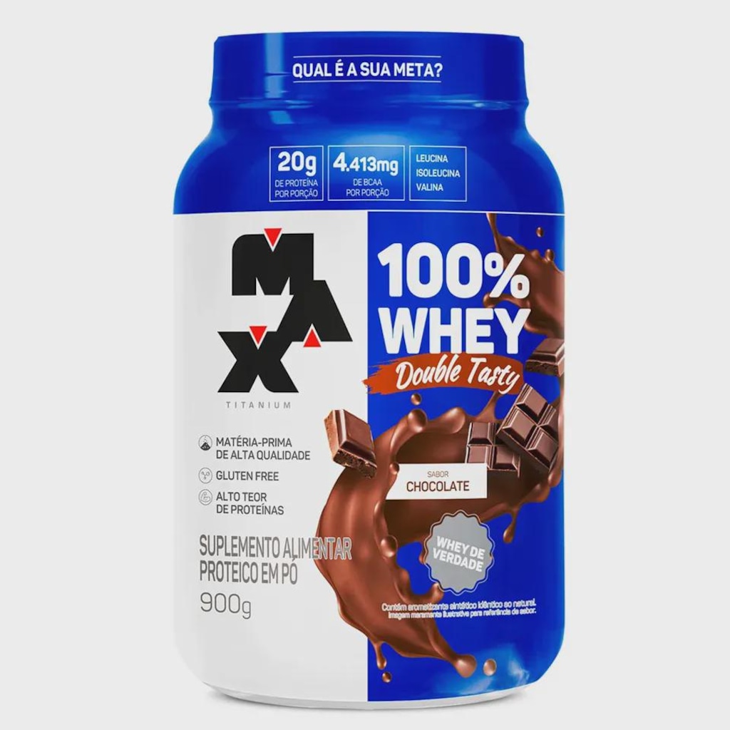 Imagem 1 do produto Whey 100% Double Tasty Max Titanium - 900g